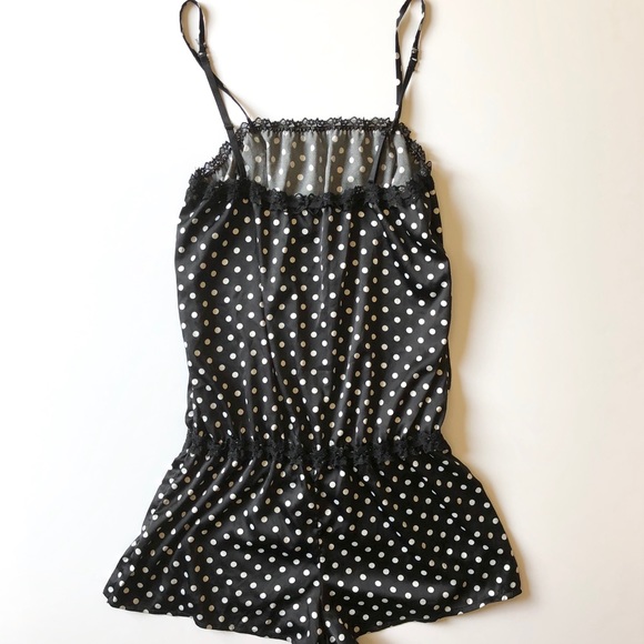 Sophie and Me Lace Trim Polka Dot Romper - Picture 3 of 4